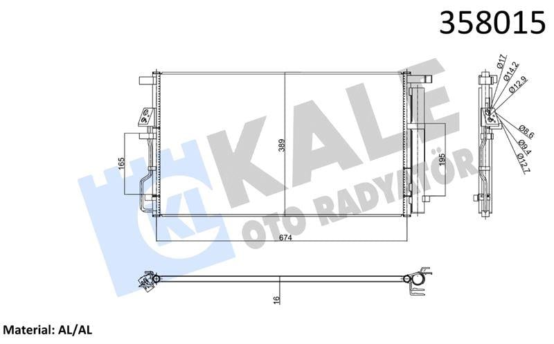 KLİMA RADYATÖRÜ HYUNDAI TUCSON AL/BRZ KURUTUCULU