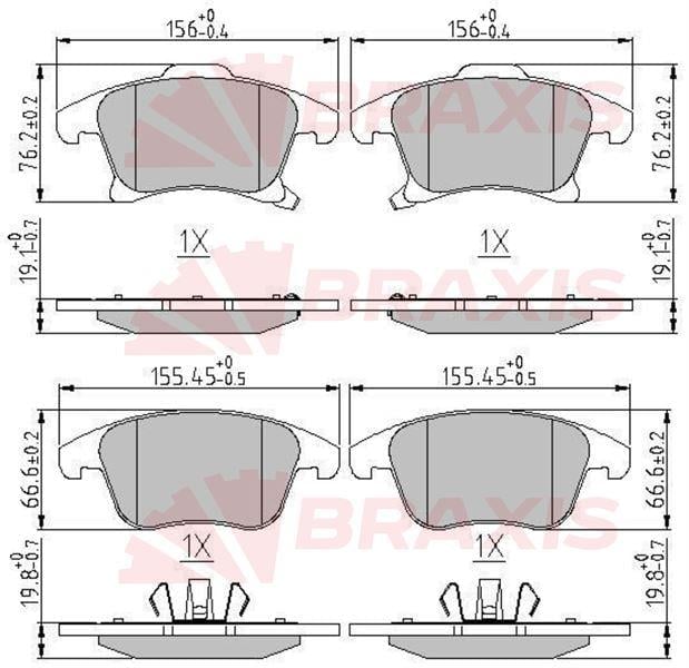 ON FREN BALATASI GALAXY S MAX 15 /> MONDEO IV 14 /> 16 JANT 1,5 2,0 ECO BOOST / 2,0TDCI