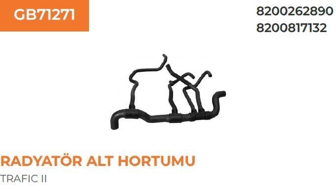 RADYATÖR ALT HORTUMU RENAULT TRAFIC II 1,9 DCI 820