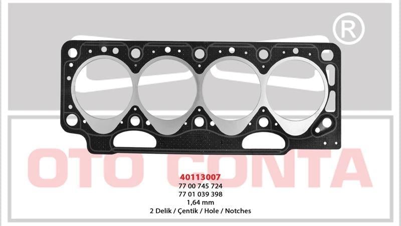 SİLİNDİR KAPAK CONTASI KANGOO EXP. MEGANE CLIO R9 DIZEL 1.65 MM SUPER KALITE