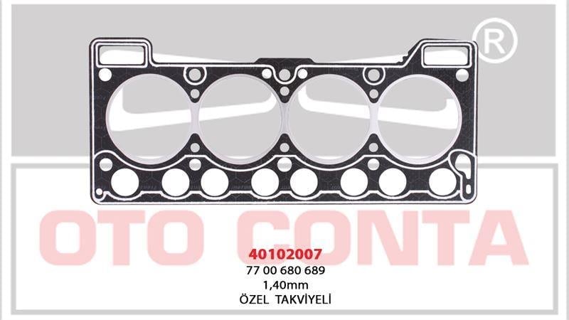 SİLİNDİR KAPAK CONTASI LPGLI ARAÇLARA OZEL TAKVİYELİ BEYAZ R9 R12 1.4