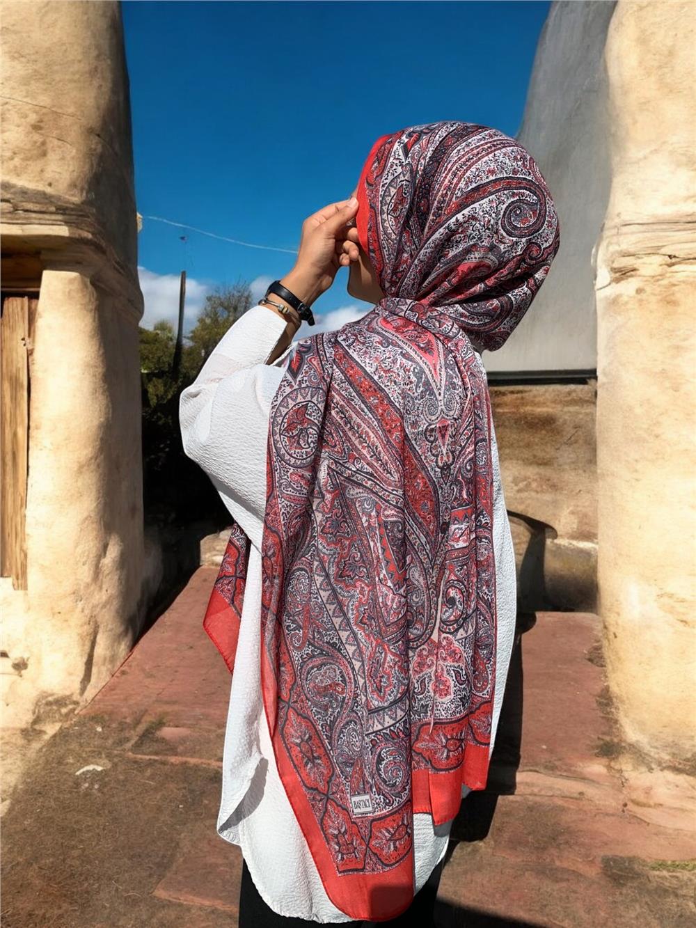 BAŞTACI SOFT ETNİK 0181 KIRMIZI ŞAL