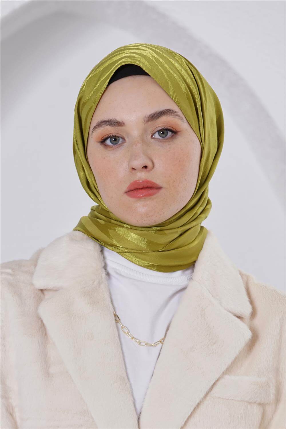 LORYAN FLOŞ JAKAR ZEBRA FISTIK YEŞİLİ ŞAL