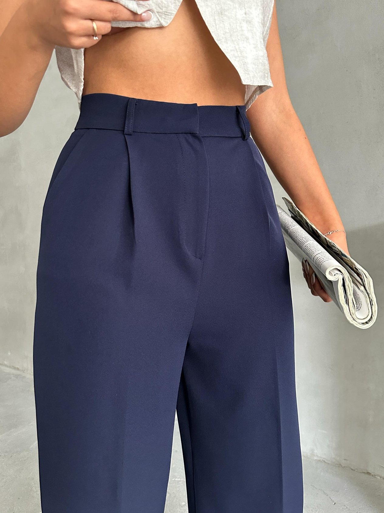 ATLAS KUMAŞ MARKA MUADİLİ PALAZZO PANT.LACİVERT
