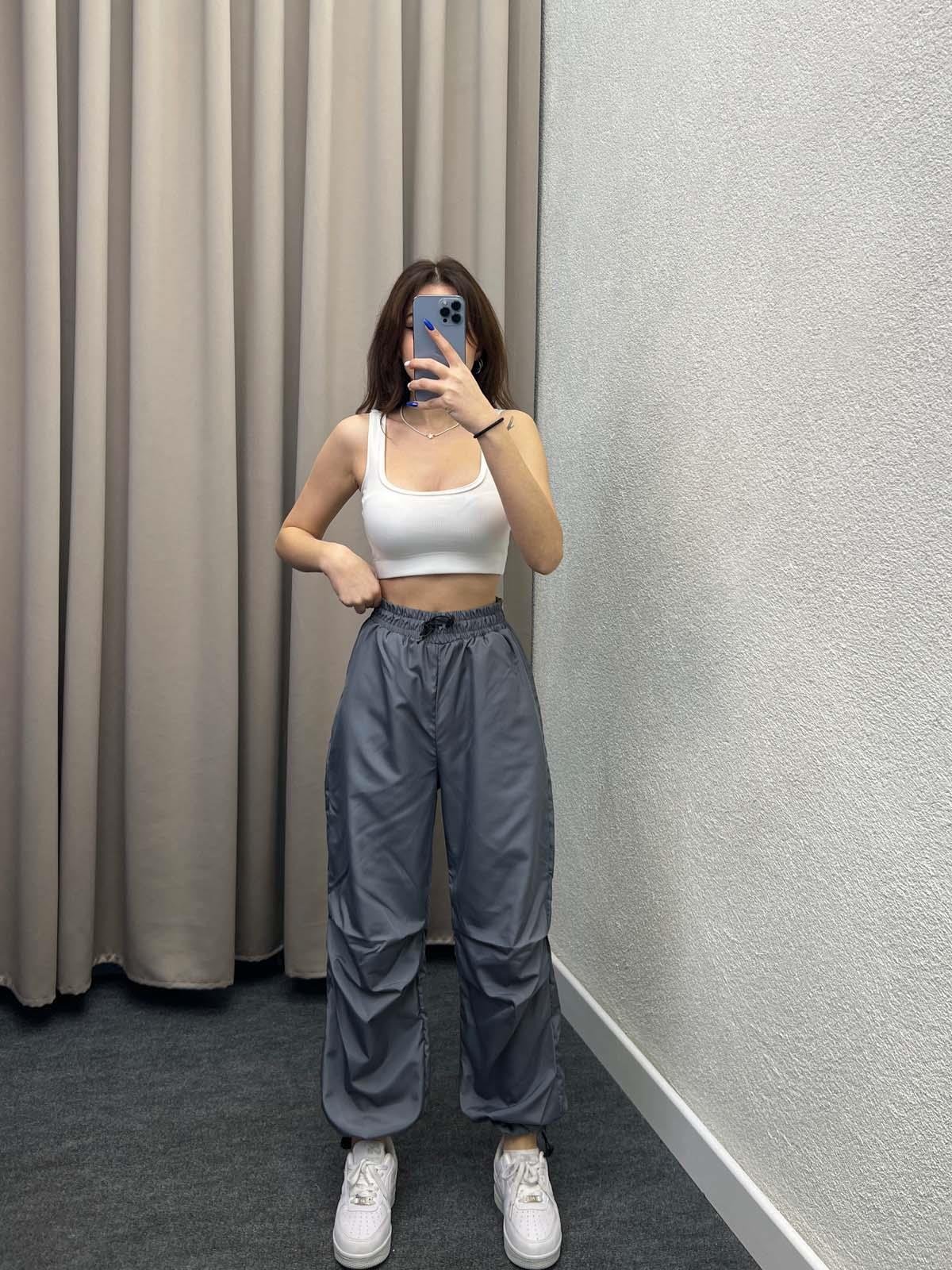 Ninja Füme Paraşüt Kumaş Pantolon
