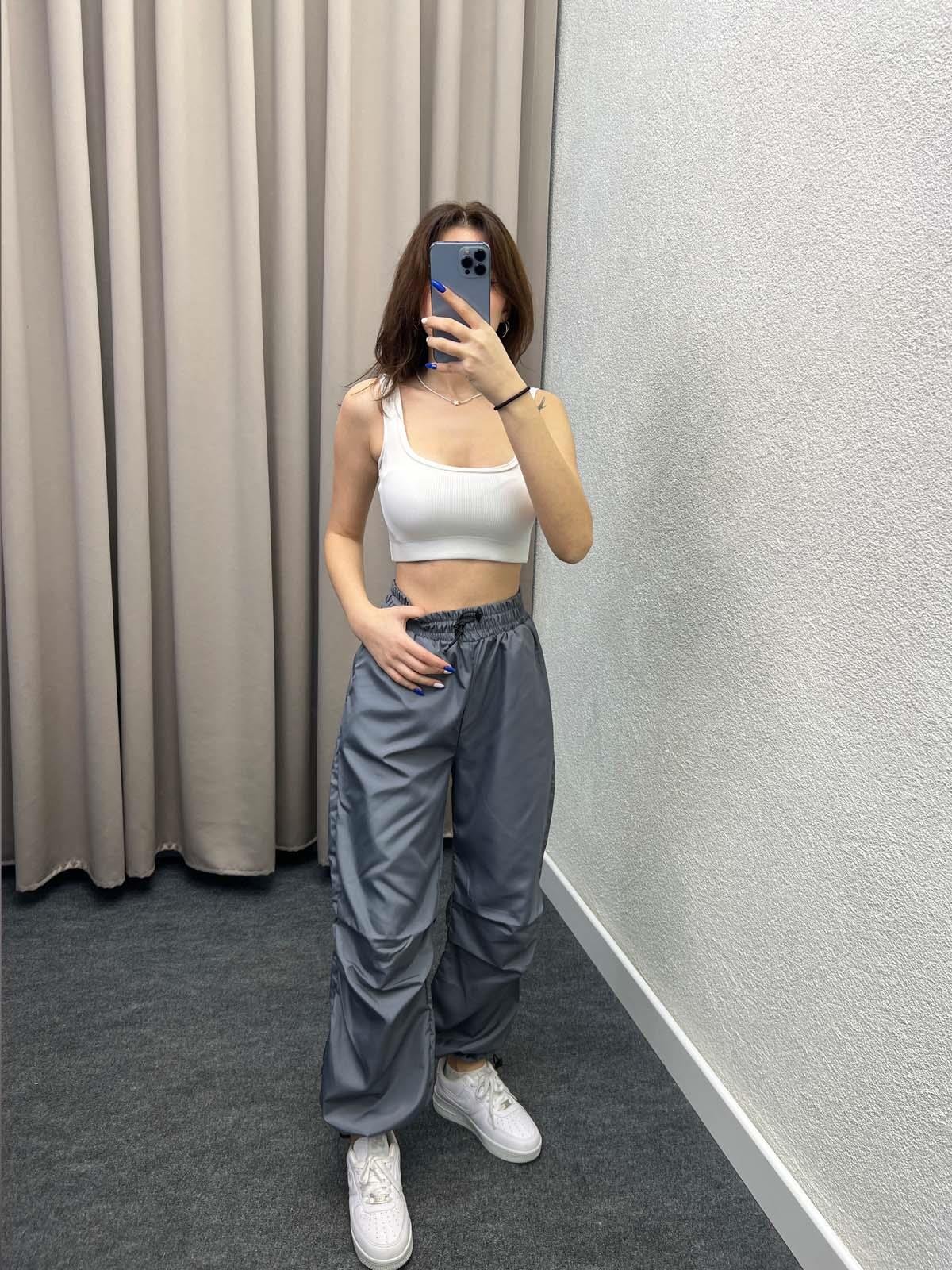 Ninja Füme Paraşüt Kumaş Pantolon