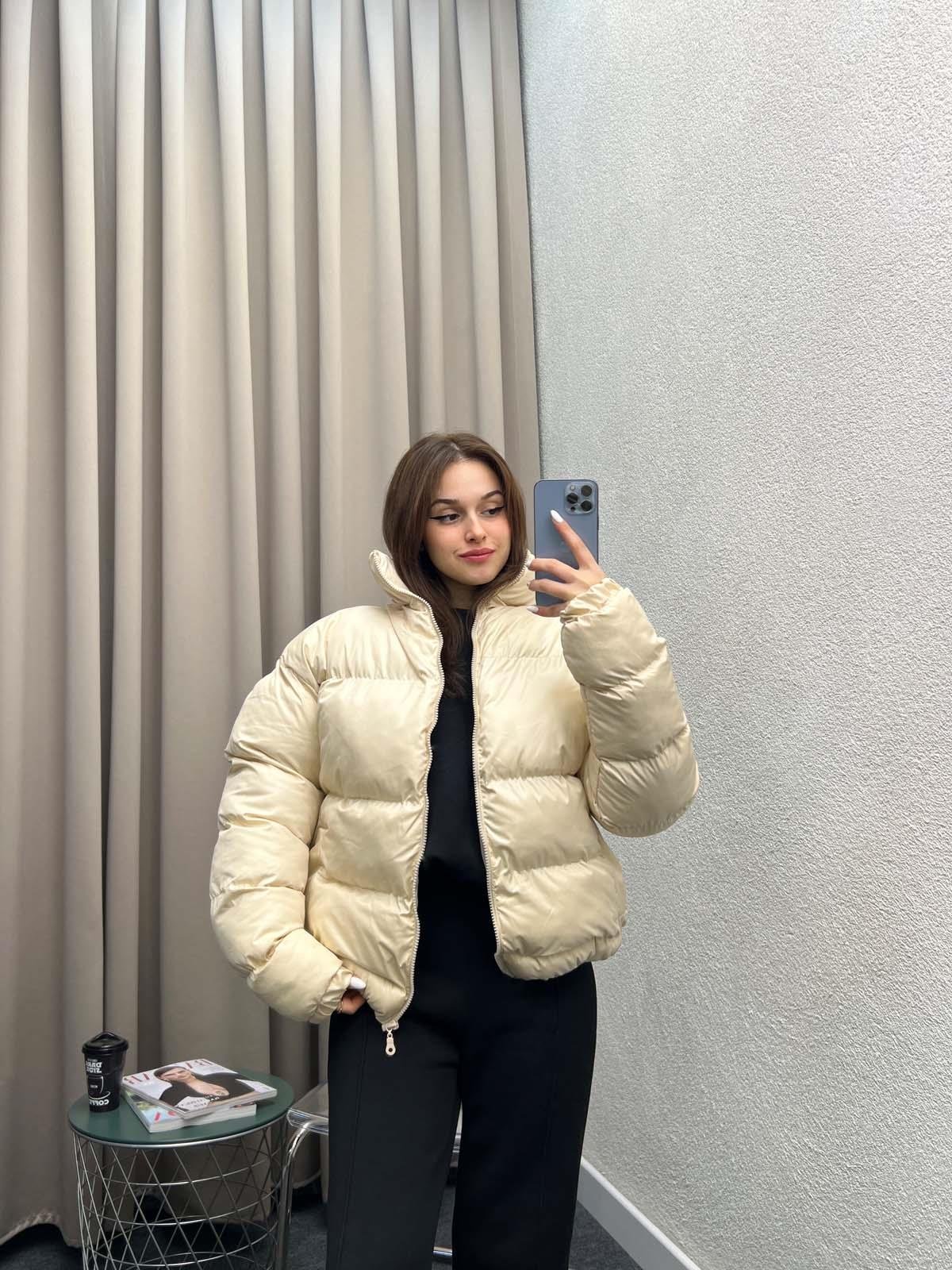 Olivia Krem Şişme Mont