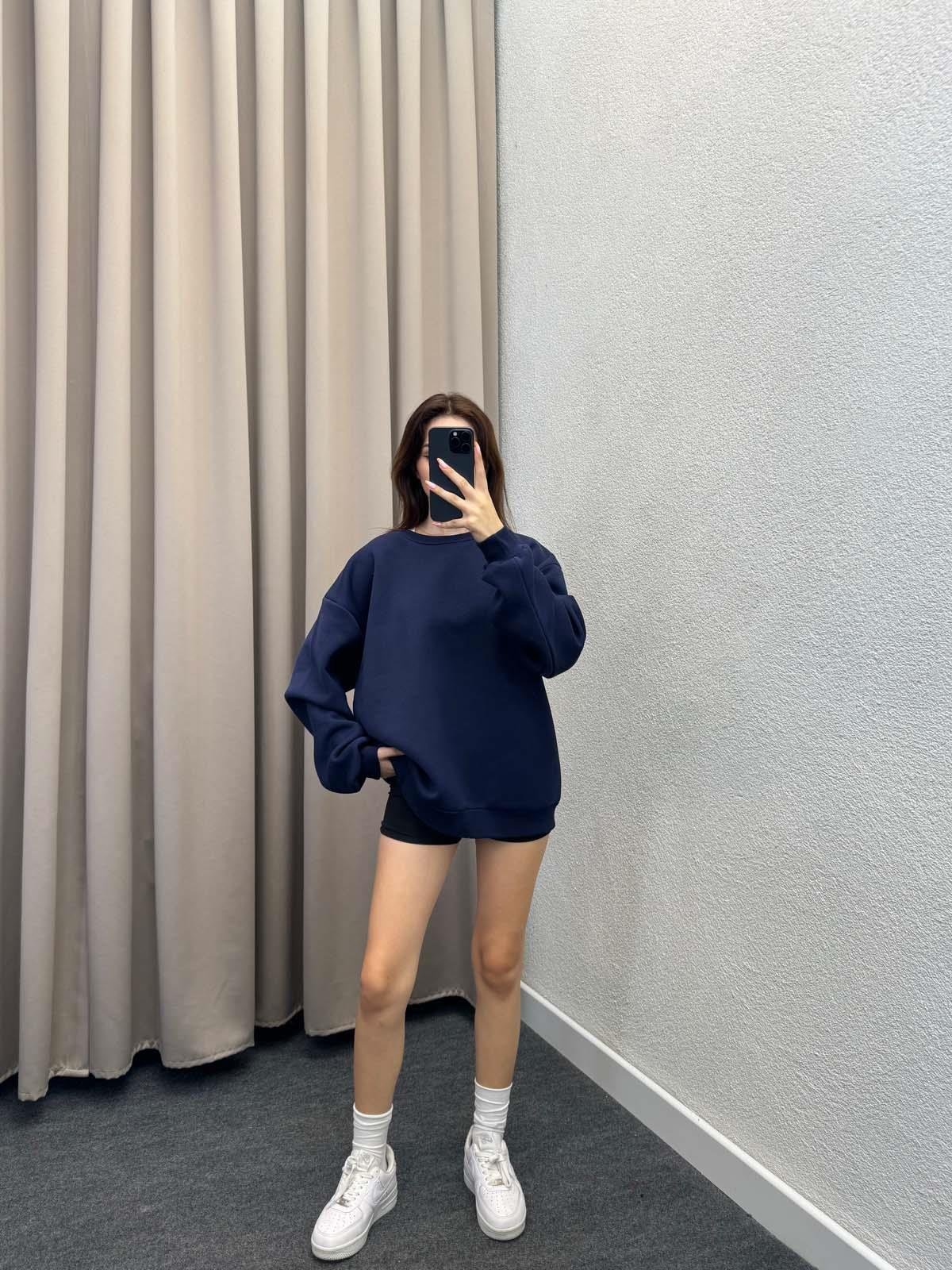 Sierra Lacivert Basic Sweatshirt