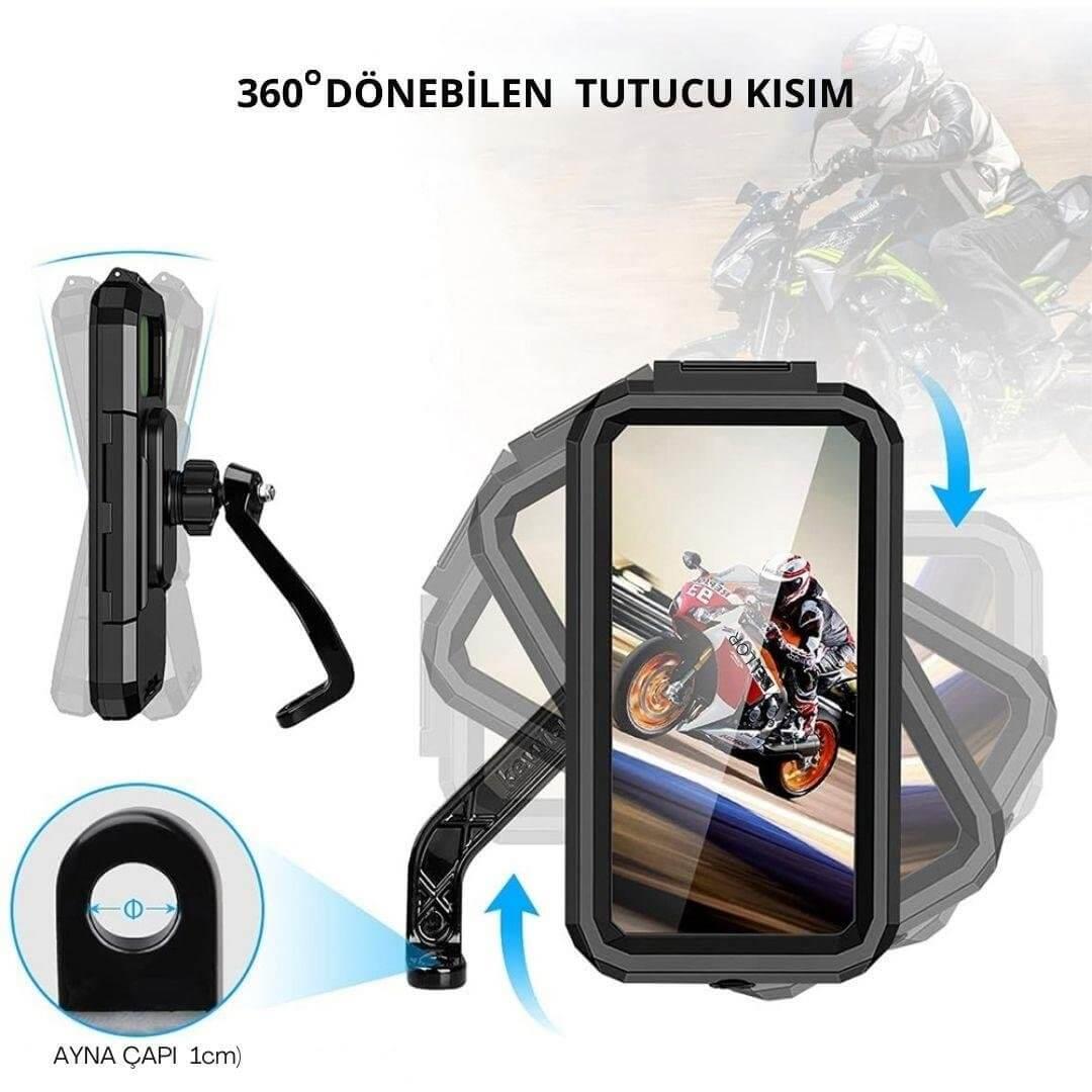 Nukrotech M18 -53 Döküm Ayna Dibi Bağlantılı Su Geçirmez Telefon Tutucu