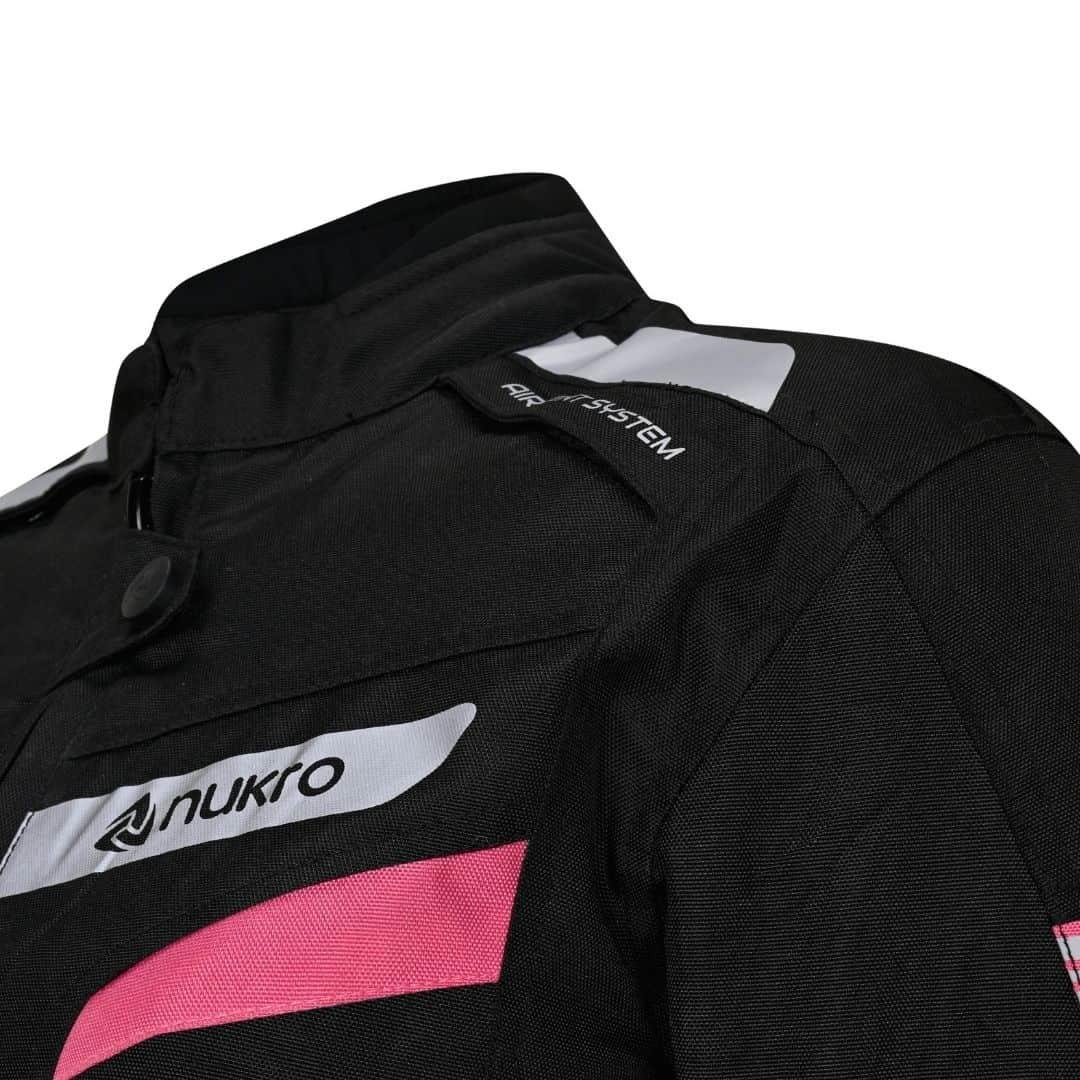 Nukrowear STEALTH PRO Fuşya 4 Mevsim Kadın Motosiklet Ceketi