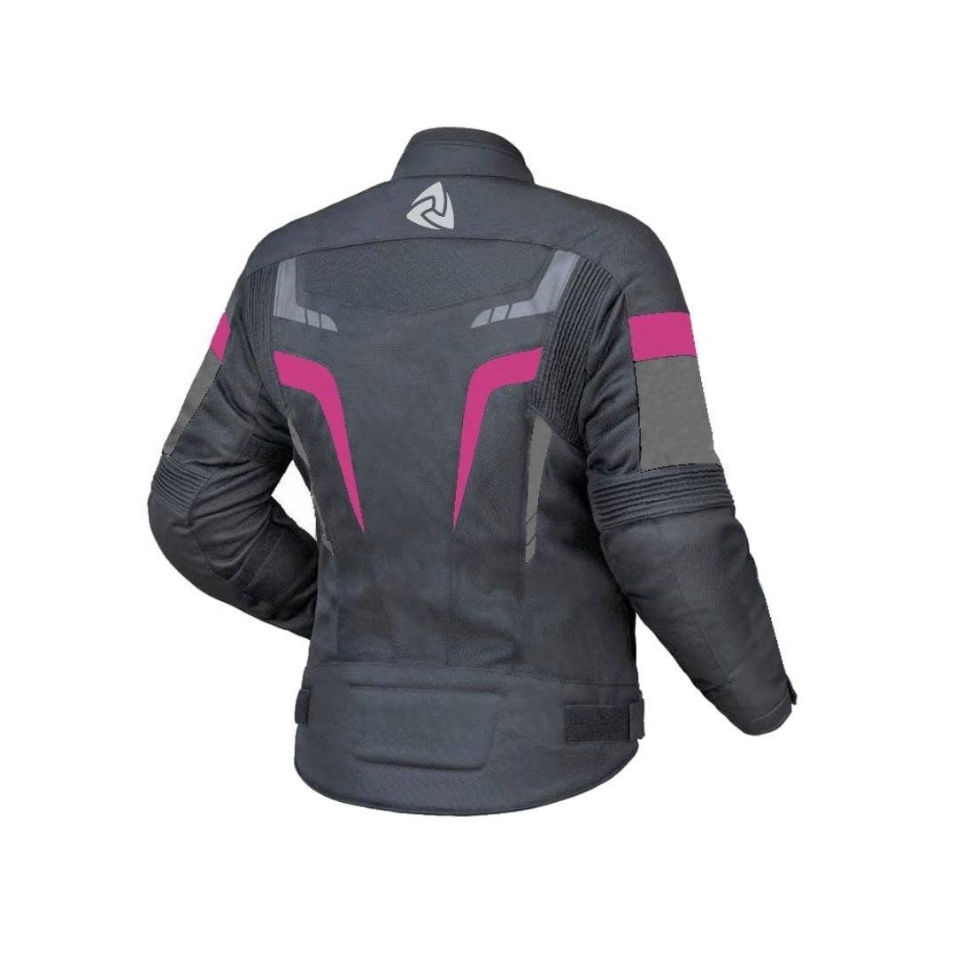 Nukrowear STEALTH PRO Fuşya 4 Mevsim Kadın Motosiklet Ceketi