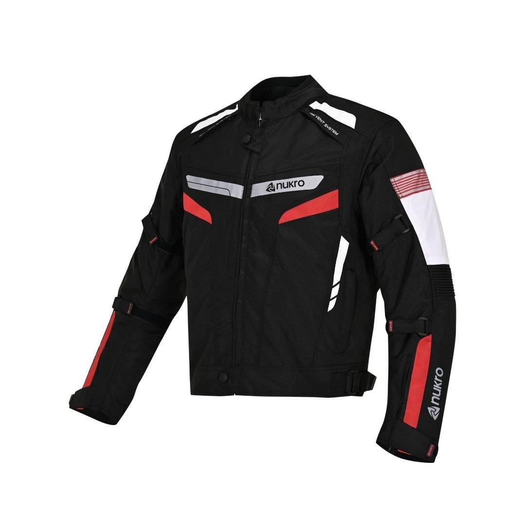 Nukrowear STEALTH PRO Kırmızı 4 Mevsim Erkek Motosiklet Ceketi