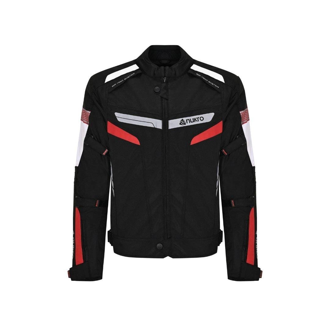Nukrowear STEALTH PRO Kırmızı 4 Mevsim Erkek Motosiklet Ceketi