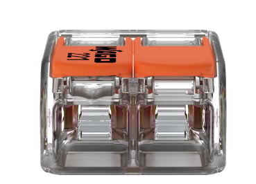 COMPACT Birleştirme Konnektörü; tüm iletken tipleri için; maks. 4 mm²; 2 iletkenli; kollarla; saydam gövde; Ortam sıcaklığı: maks. 85 °C (T85); 4,00 mm²; şeffaf