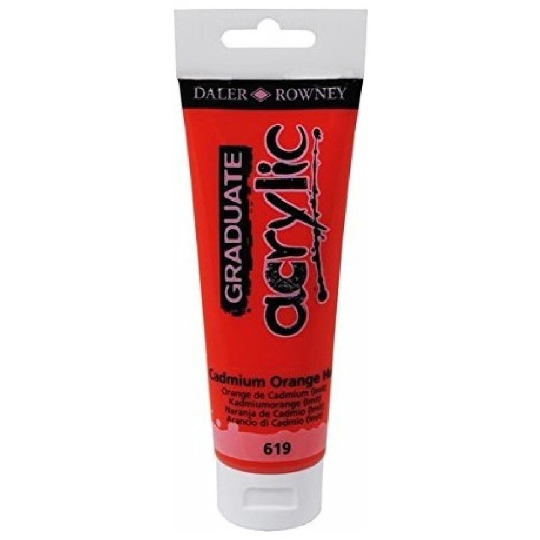 Daler Rowney Graduate Cadmium Orange Hue 120 ml. Akrilik Boya 619
