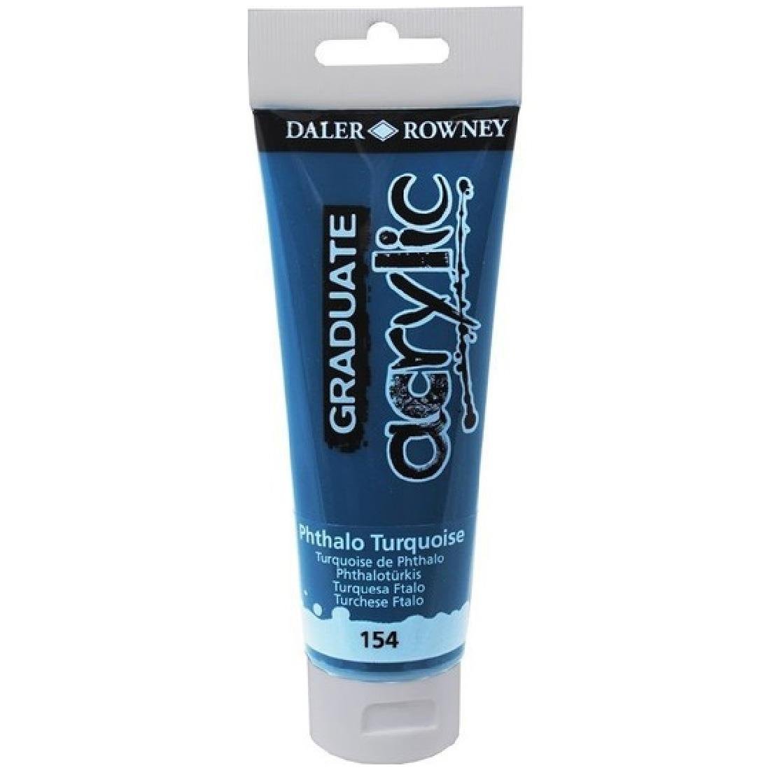 Daler Rowney Graduate Phthalo Turquiose 120 ml. Akrilik Boya 154