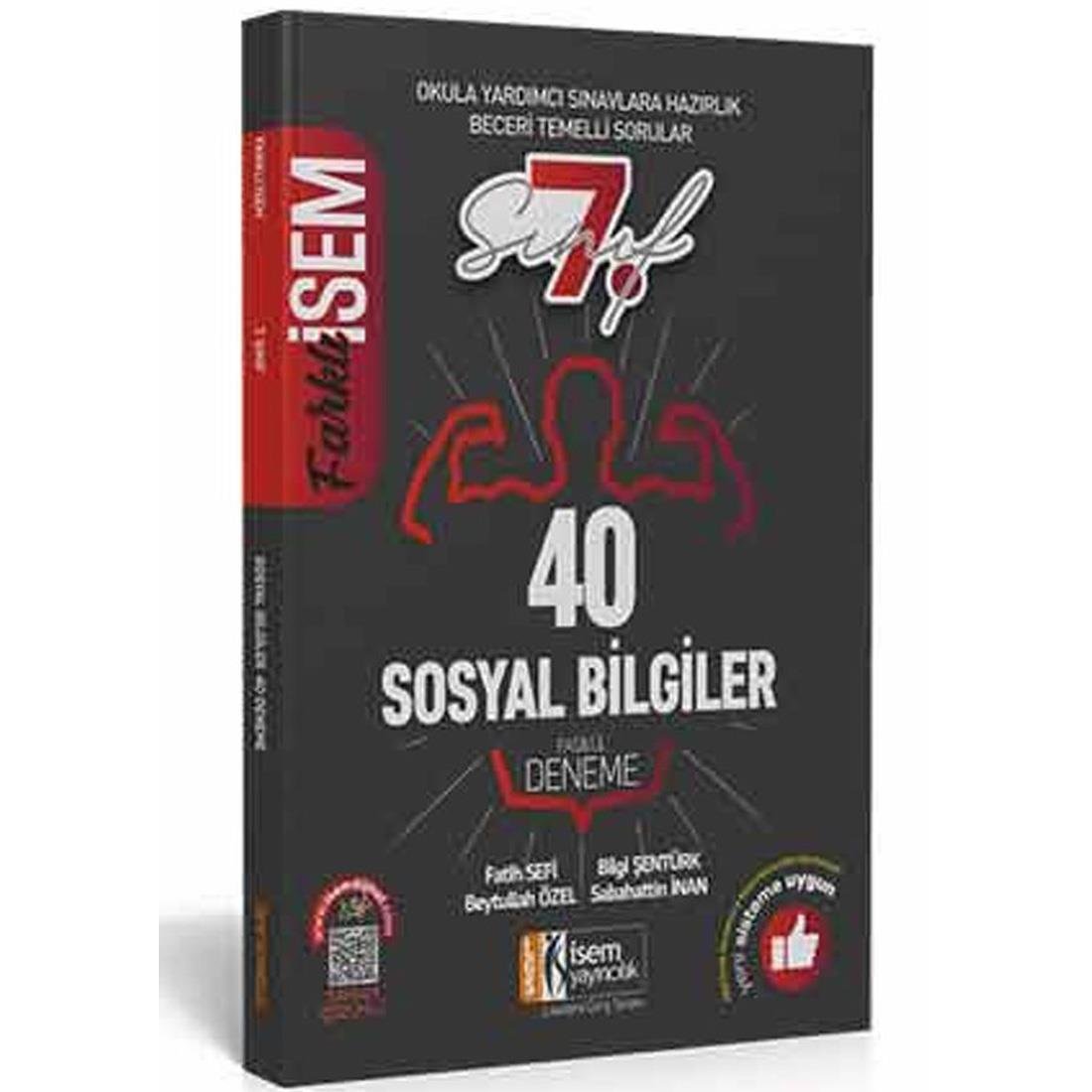 İsem Yayınları 7. Sınıf Sosyal Bilgiler Farklı İsem 40 Deneme