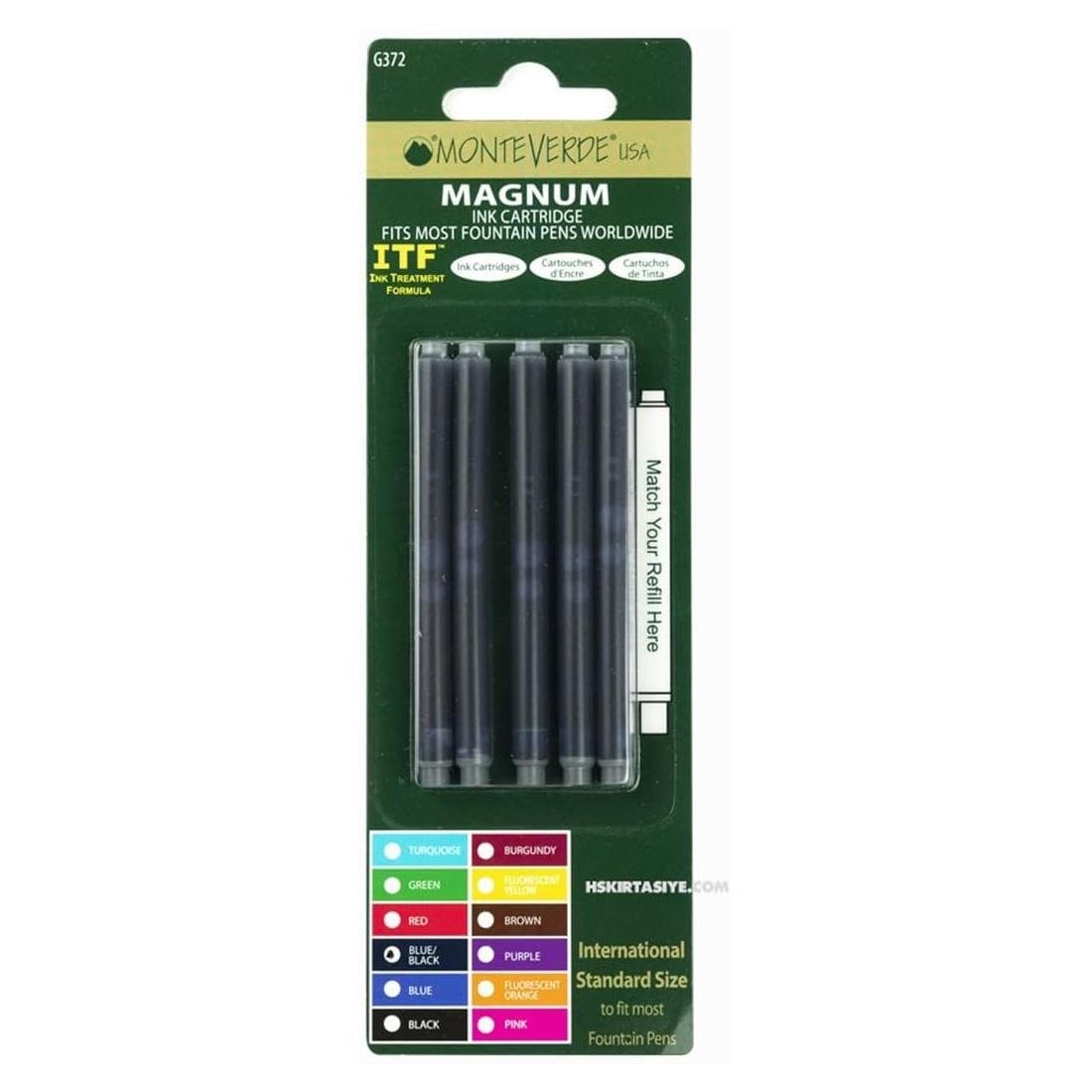 Monteverde Blue-Black Dolma Kalem Kartuşu G372BB