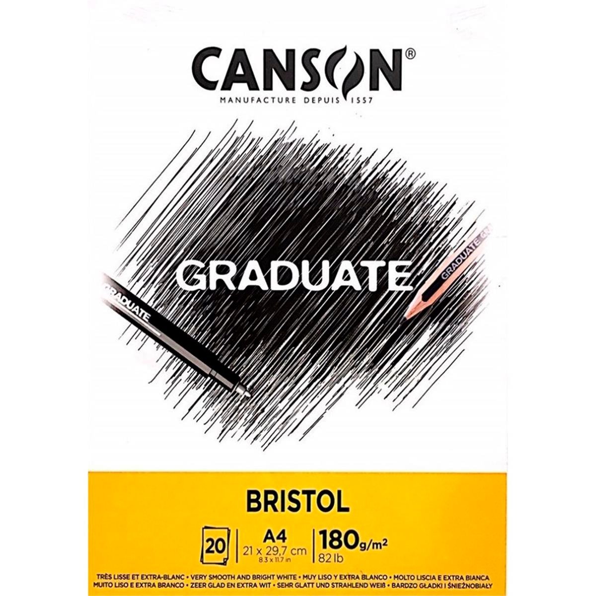 Canson Graduate Bristol Çizim Sketch Defter A4 180 gr 20 Sayfa C400110383