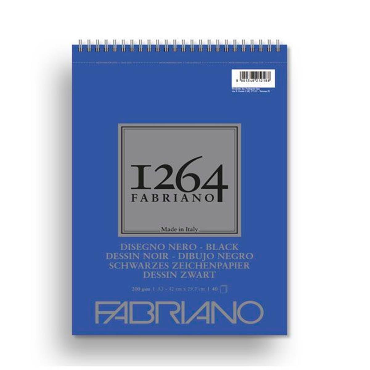 Fabriano Black Paper 200 gr A3 40 Yaprak Spiralli F19100653