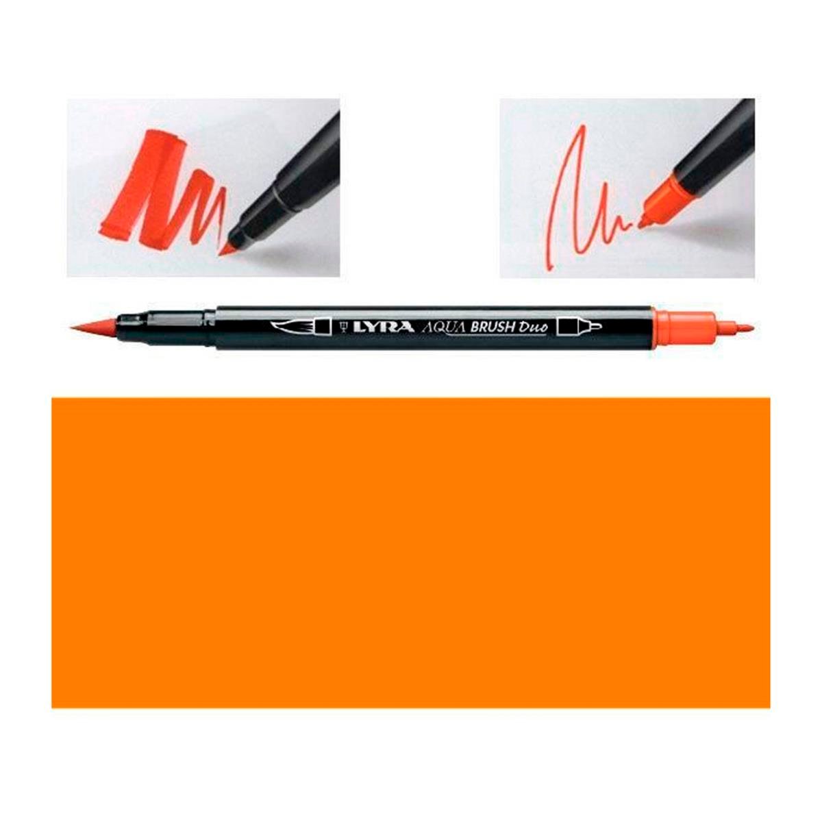 Lyra Aqua Brush Duo Marker - Perm Orange L6520012