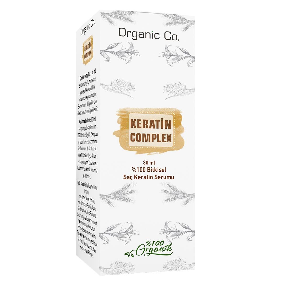 Organic Co Bitkisel Saç Keratin Serumu 30 ml