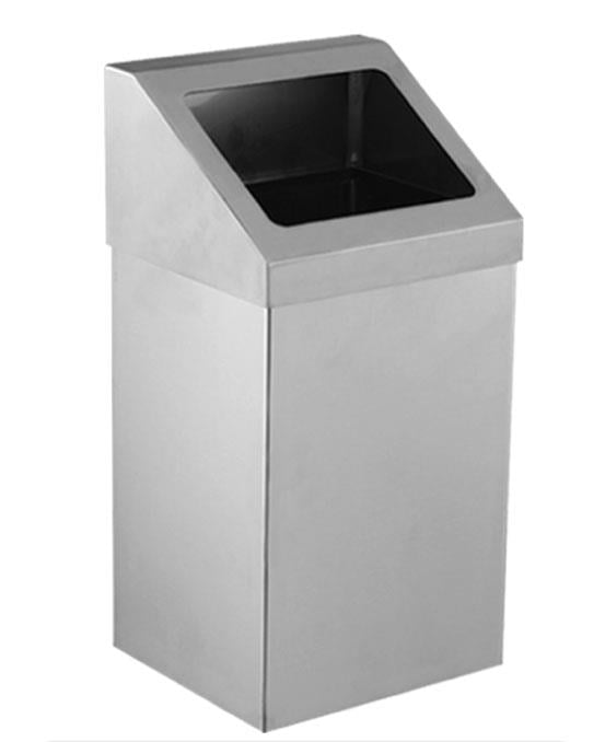 Krom Açık Çatı Kapaklı Çöp Kovası 45 Lt. 3834-345