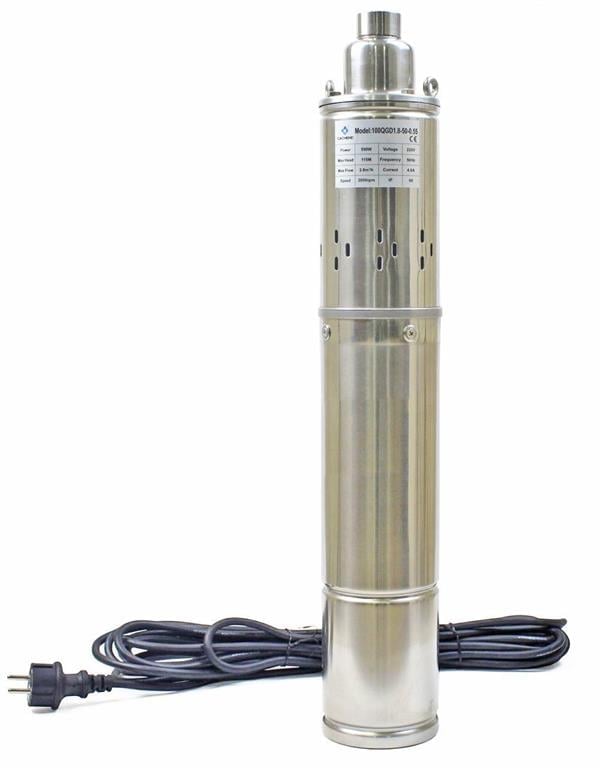 Cacheng - 4'' 100 mm Dış Çap Derin Kuyu Dalgıç Pompa 10 Metre Kablolu 550 Watt 115 mss 2.8 m³/h