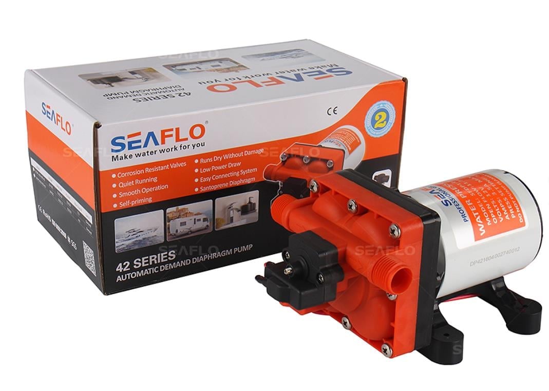 Seaflo - Seaflo SFDP2-030-055-42 Karavan, Tekne Hidroforu 24 Volt 11.3  lt/dak 55 Psi 3.7 Bar