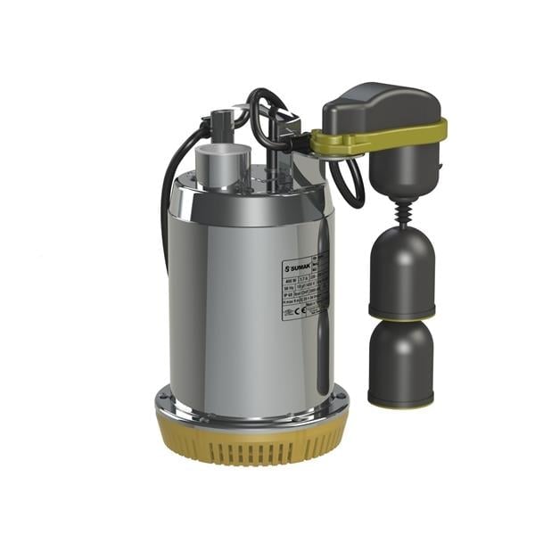 Sumak Pompa - Sumak SDF 6A Drenaj Dalgıç Pompa Paslanmaz Gövdeli Monofaze (220 V) 0.5 Hp