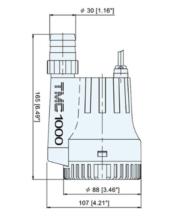 Tmc - Tmc SR12222 Üst Çıkışlı Sintine Pompası 12V 1000 gph