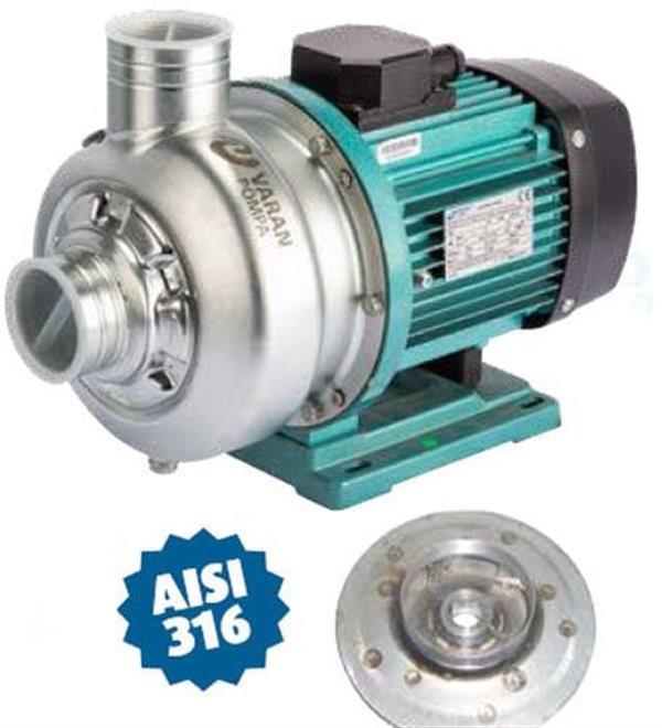 Varan - Varan DWB300/1.5T Komple Paslanmaz AISI 316 Santrifüj Pompa Trifaze 2 Hp 25 mss 30 m³/h