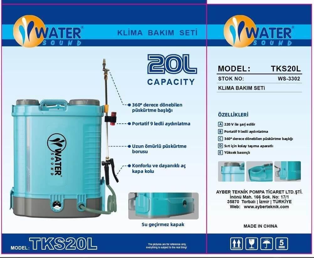 Water Sound - Water Sound TKS 20L Kapasiteli Klima Bakım Seti