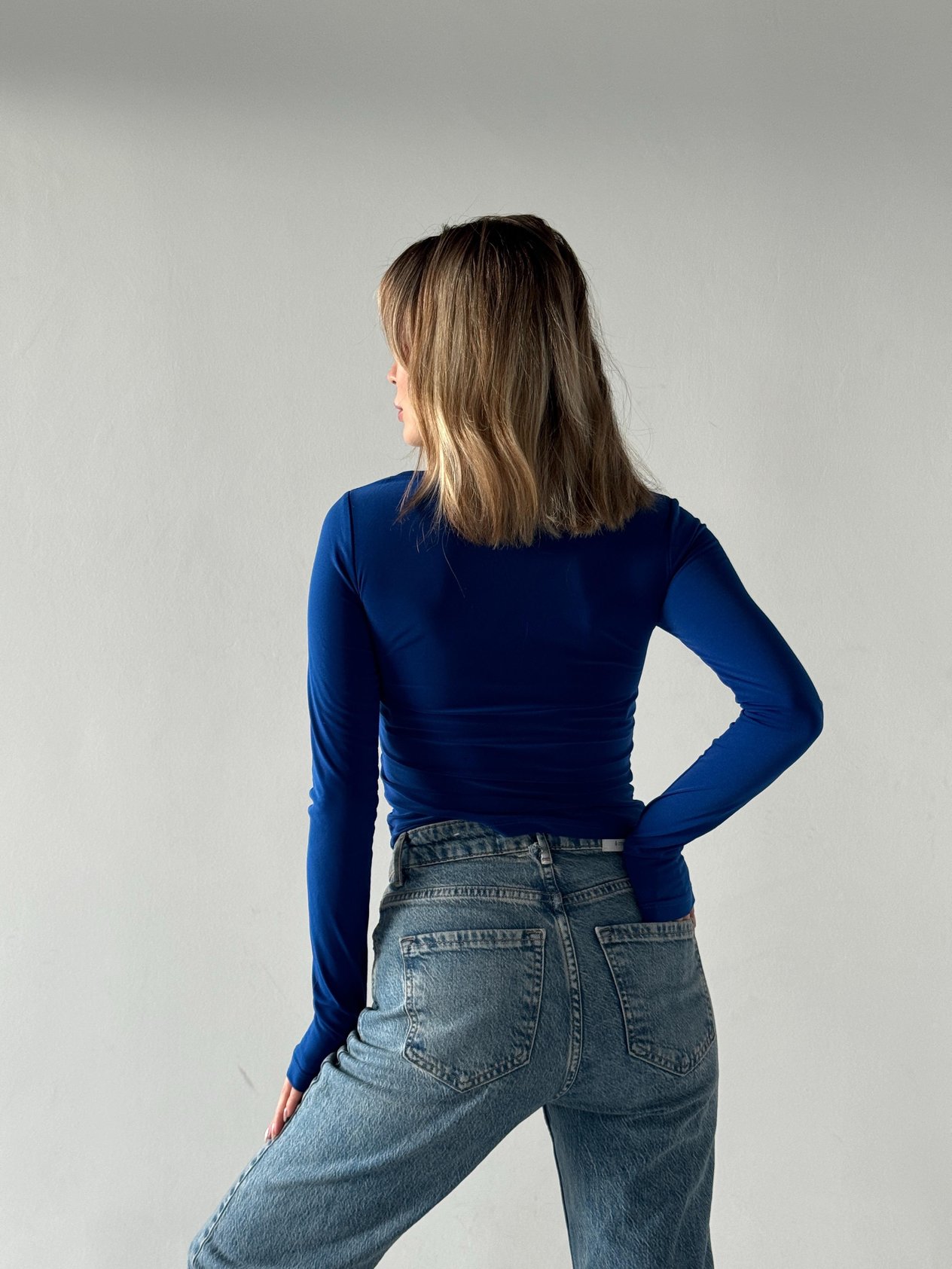 Bisiklet Yaka Mavi Body
