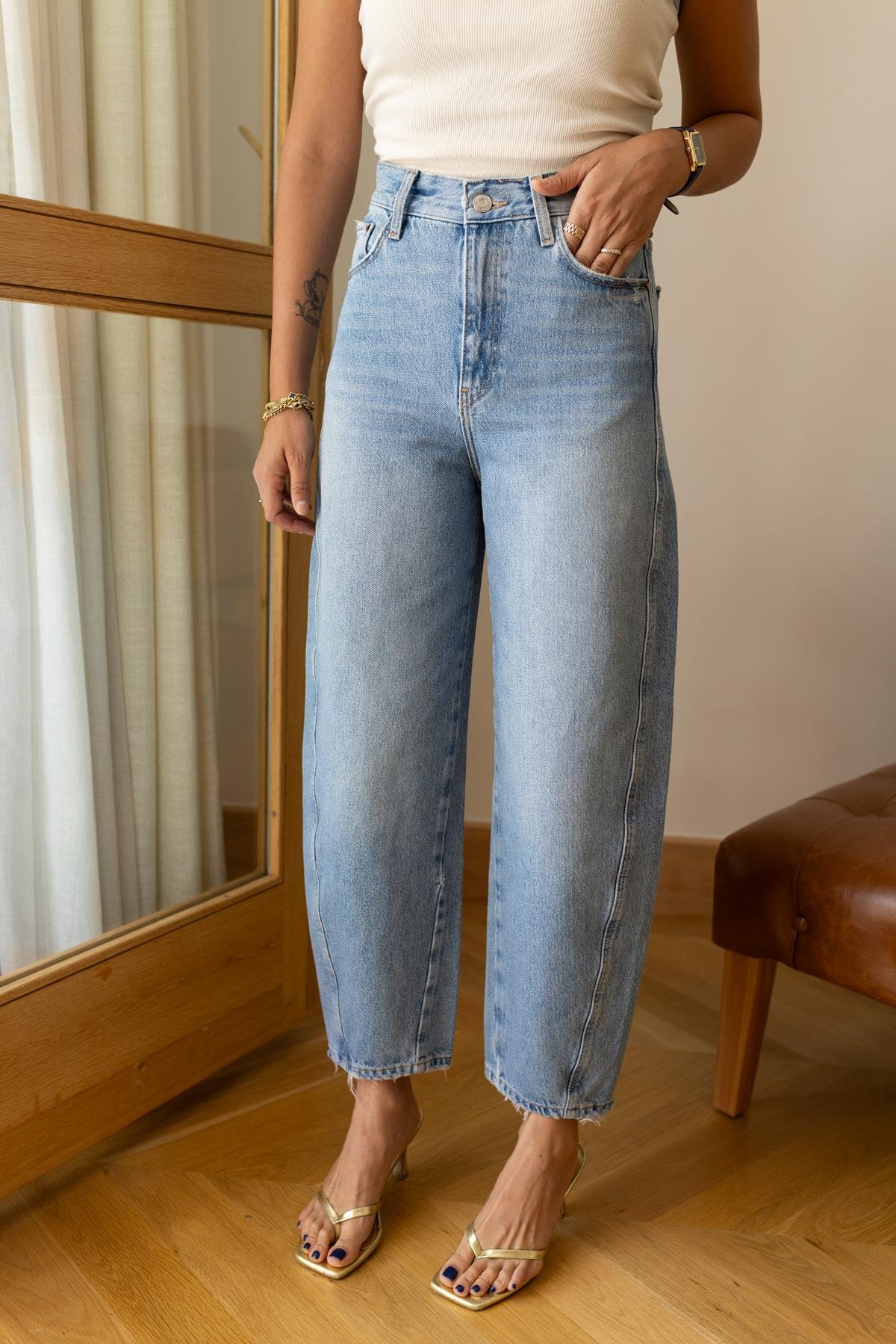 Klasik Jean Rengi Slouchy Jean Pantolon