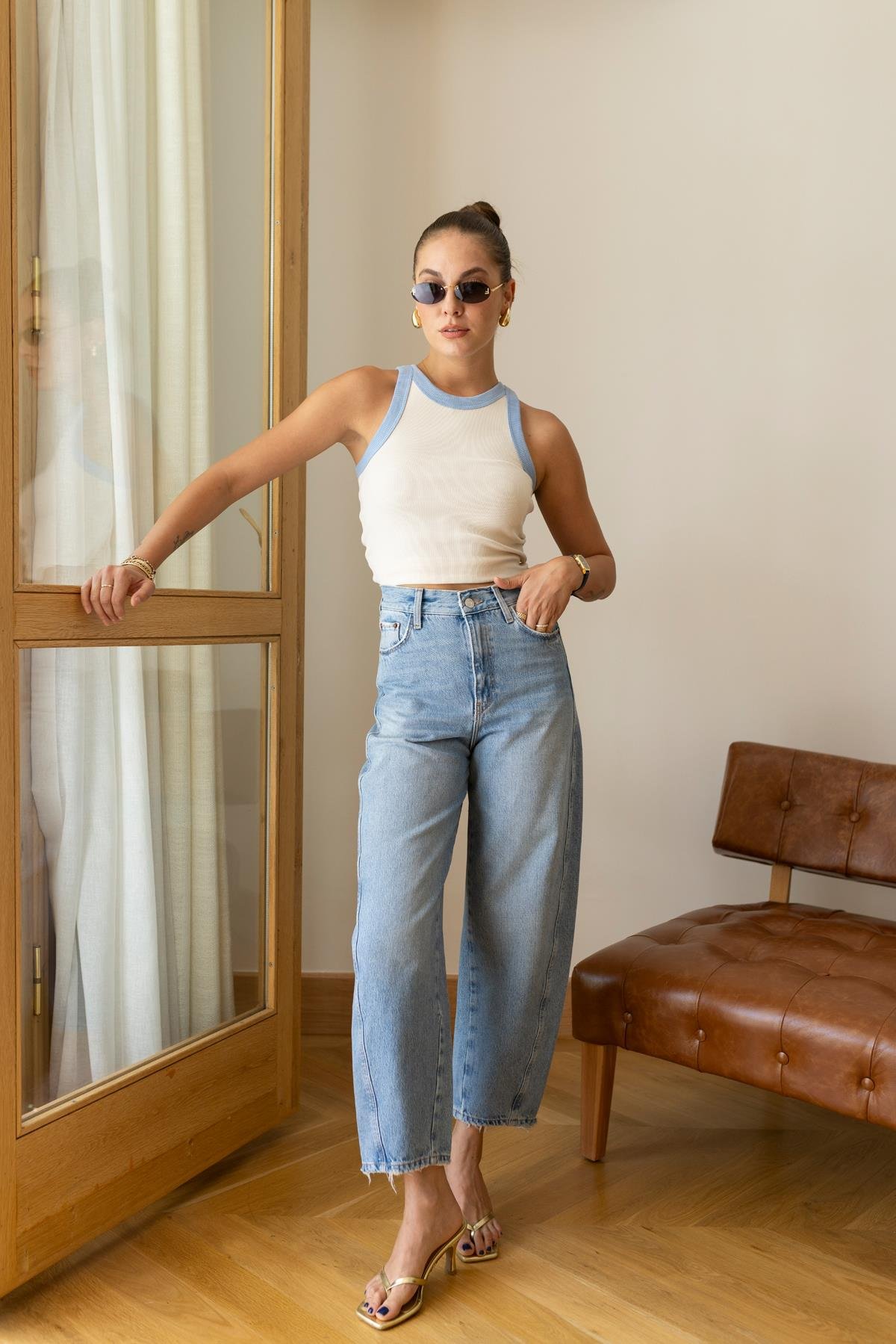 Klasik Jean Rengi Slouchy Jean Pantolon