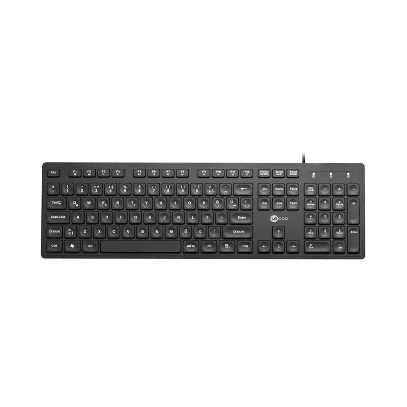Lenovo Lecoo KB102 USB Kablolu Türkçe Q Klavye Siyah