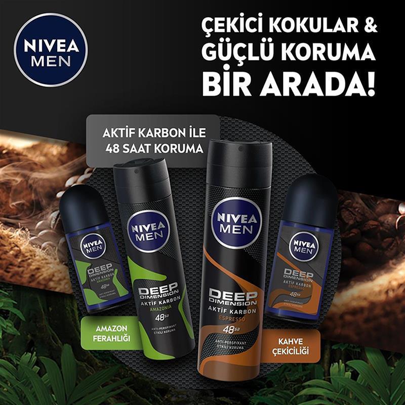 Nivea Men Deep Dimension Espresso Erkek Deodorant 150 ml