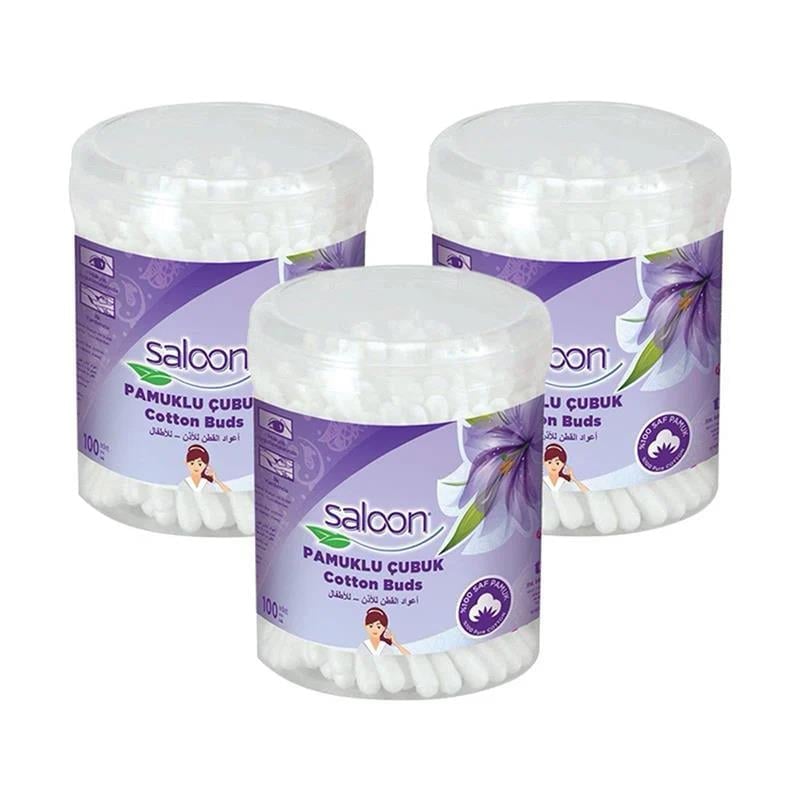 Saloon Pamuklu Çubuk 100'lü x 3 Adet