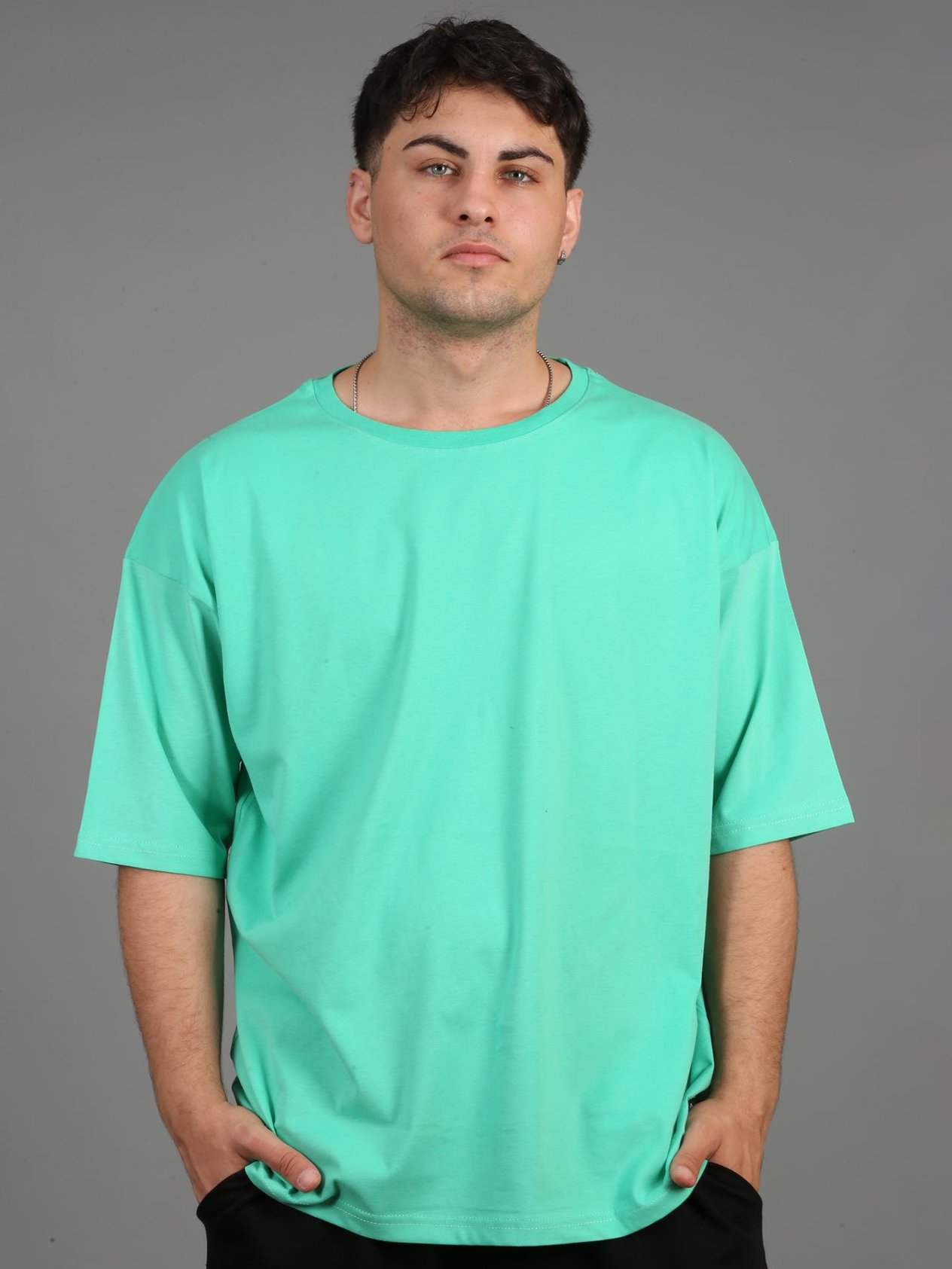 ''Basic - Mint Yeşil'' | Unisex Oversize T-Shirt