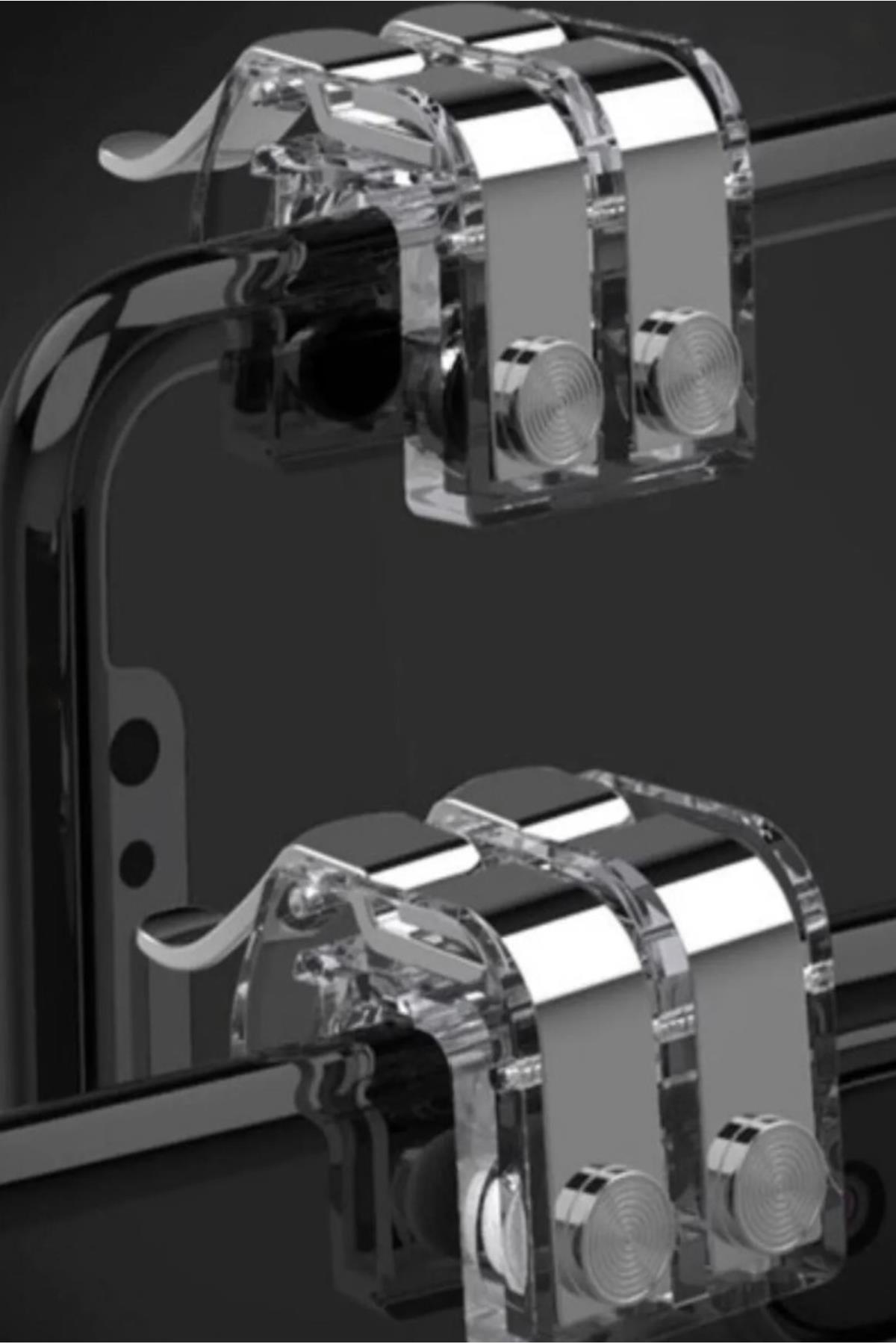 Pubg R11s Metal 4 Parmak Tetik Çift Oyun Adaptörü Ateş Tetik Düğmesi R11s Uyumlu