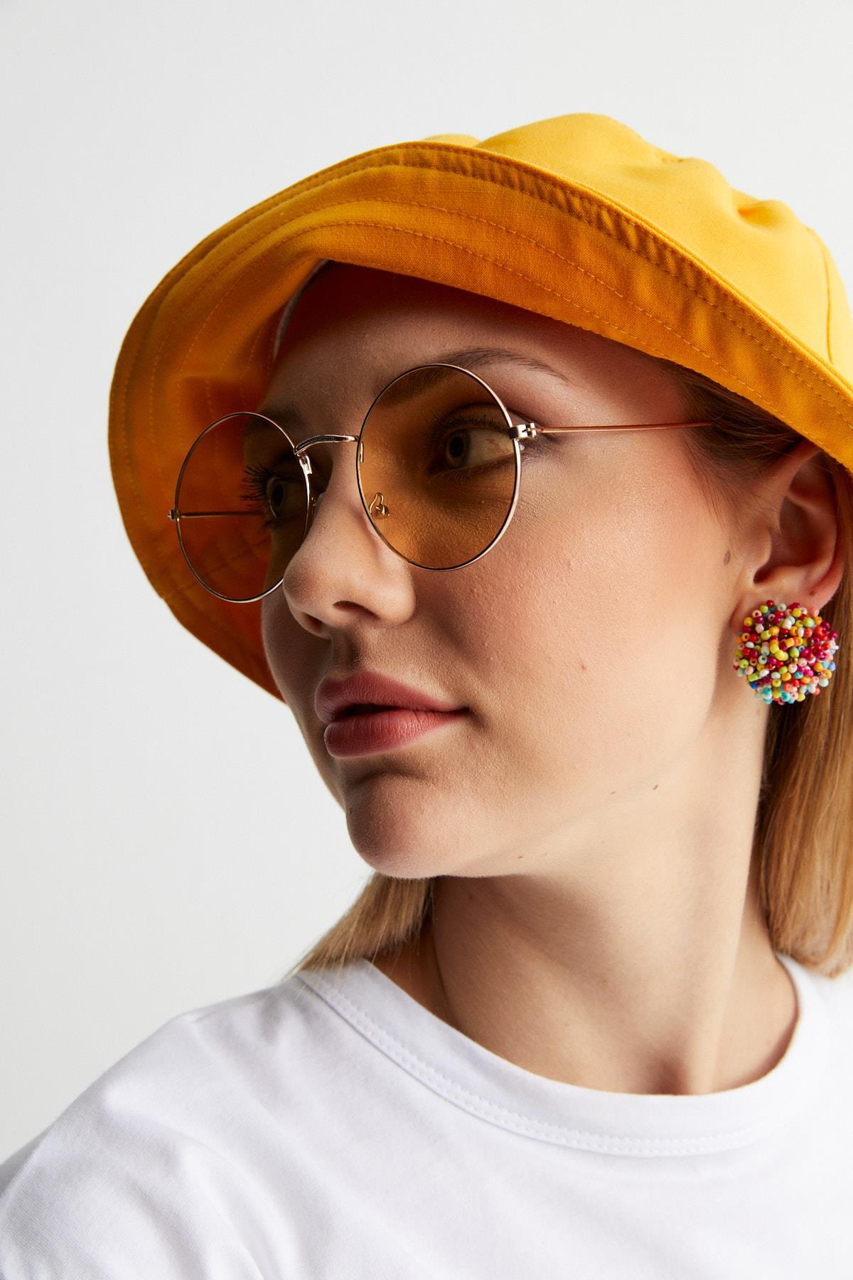 Unisex Altın Güneş Gözlüğü Rpss025404