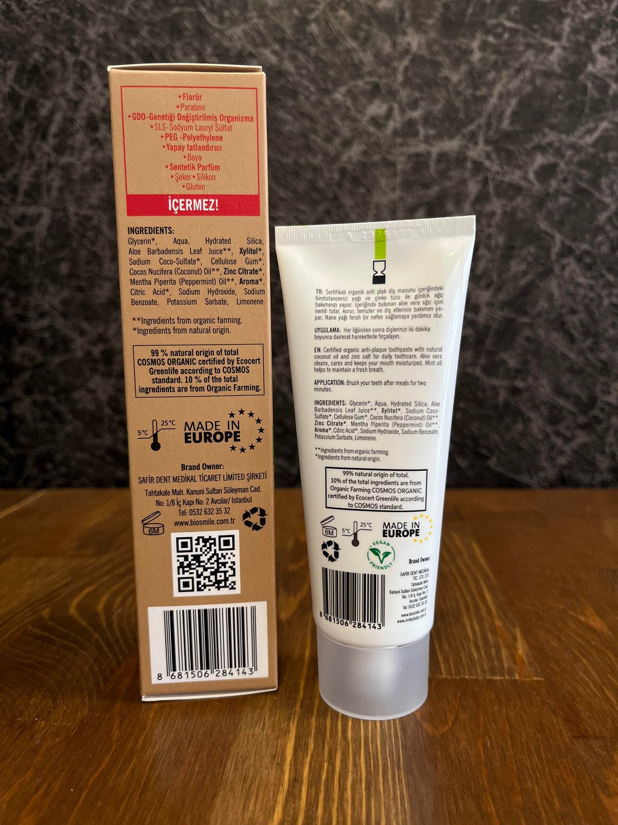 Bio Smile Organik Anti Plak Diş Macunu Nane & Hindistan Cevizi & Aloe Vera 75 ml