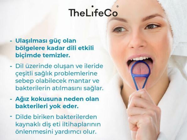 Dil Sıyırıcısı (Dil Temizleyici) - 2li -Mavi & Yeşil The LifeCo