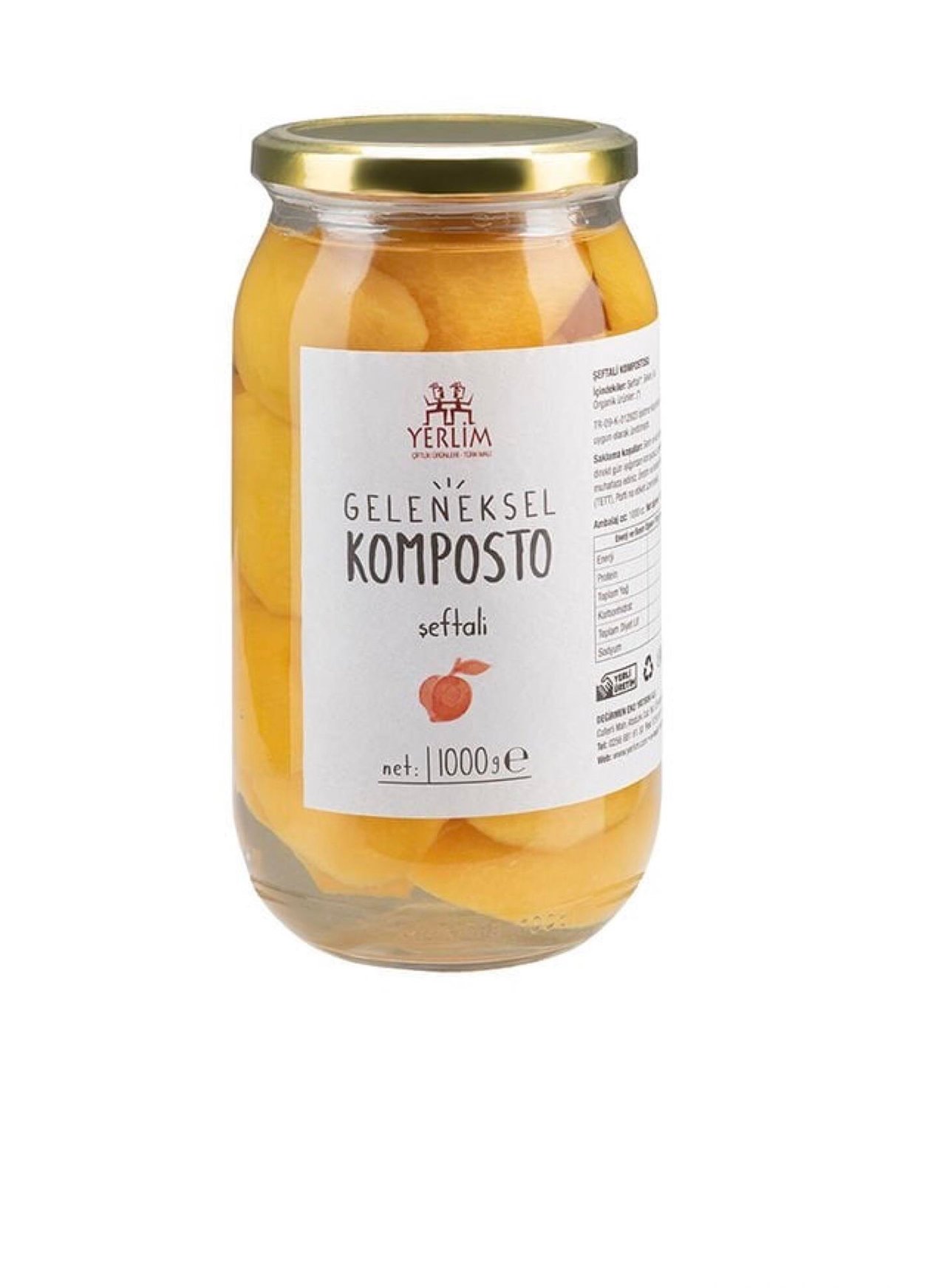 Geleneksel Komposto Şeftali 1000gr Yerlim