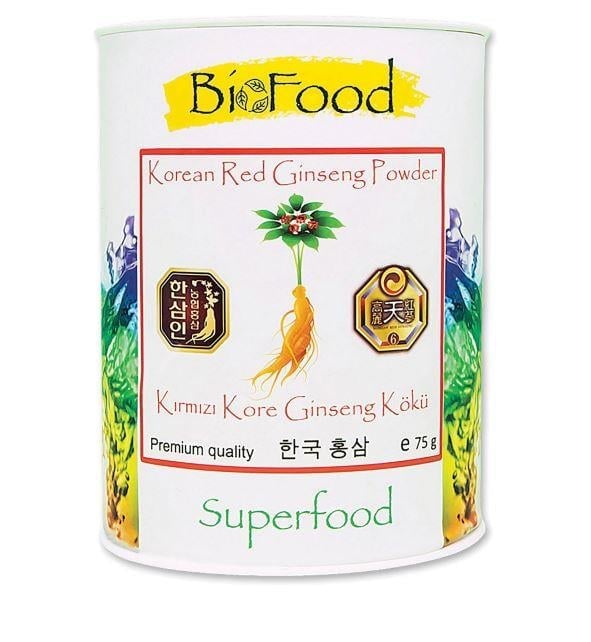 Kırmızı Kore Ginseng Kökü 75gr Biofood