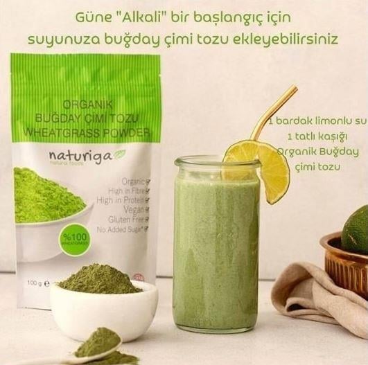 Organik Buğday Çimi Tozu 100 gr Naturiga