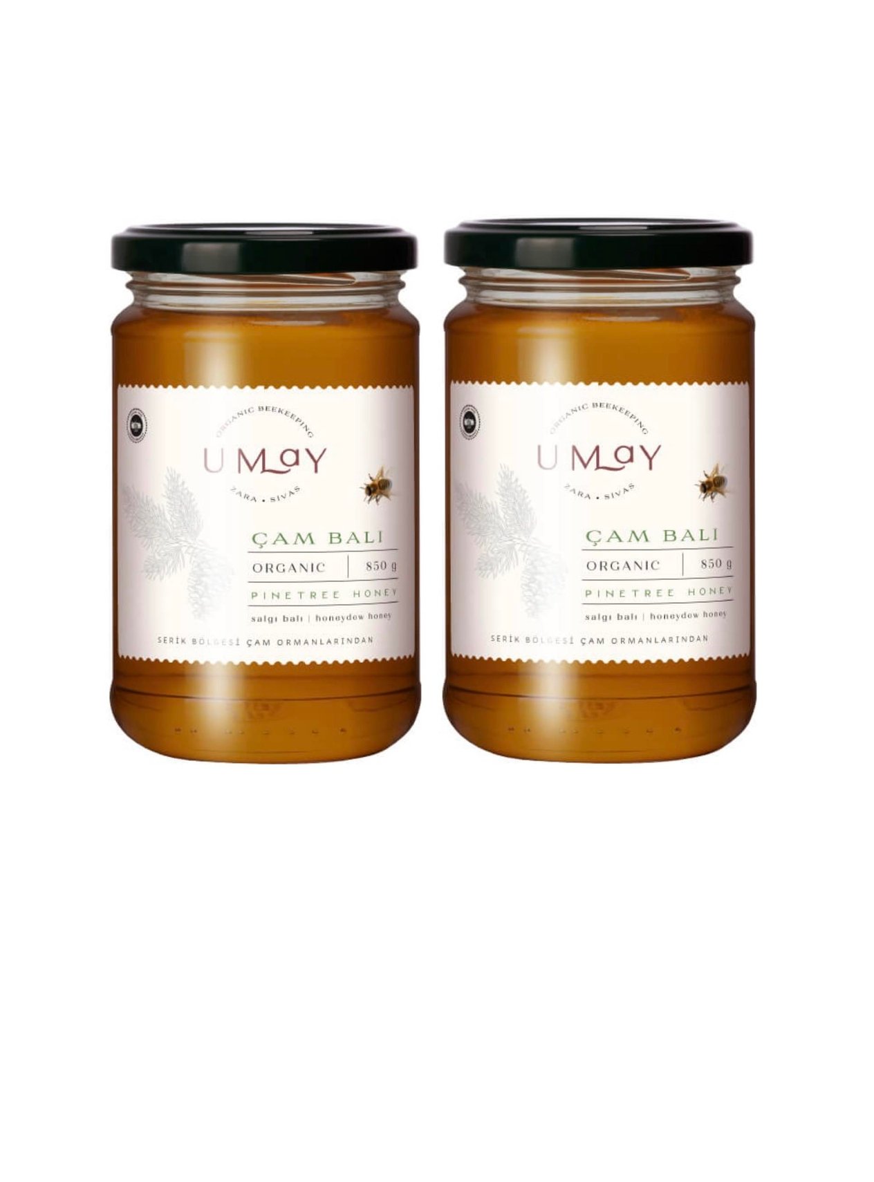Organik Çam Balı 850gr 3 adet Umay Herbal