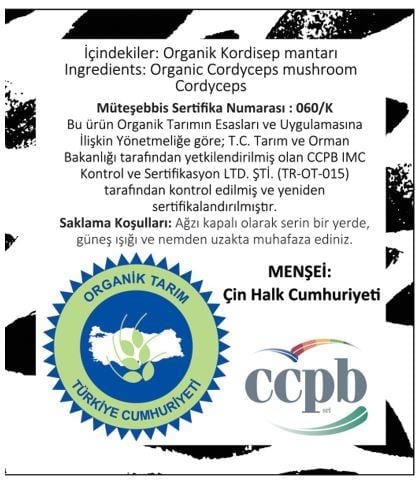 Organik Cordyceps Mantarı 100gr Ayhan Ercan