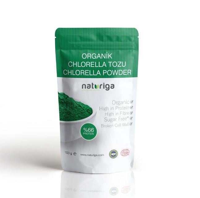 Organik Klorella (Chlorella) Tozu 100 gr Naturiga